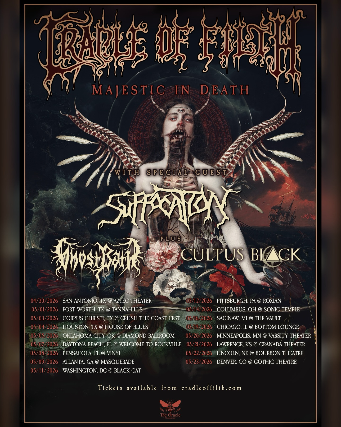 Ghost Bath Majestic In Death Tour Poster 2026